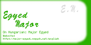 egyed major business card